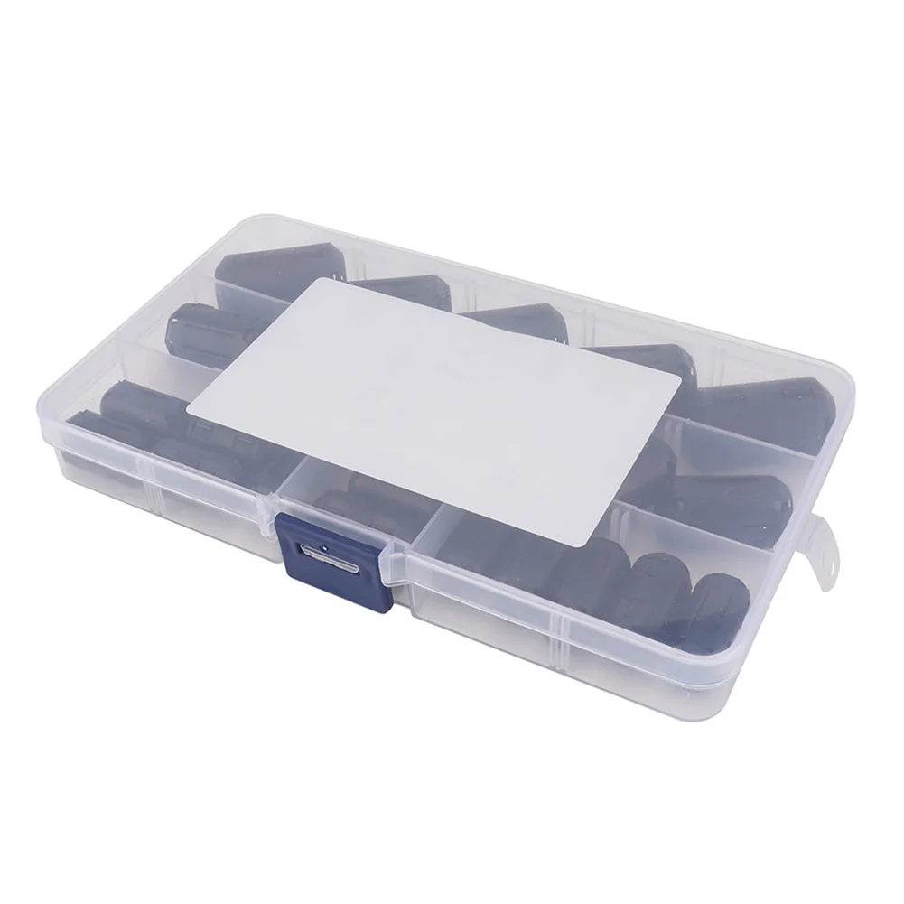 25 قطعة كليب على الفريت 3.5 مللي متر/5 مللي متر/7 مللي متر/9 مللي متر الفريت الأساسية حلقة المشبك عدة كليب على كابلات الموصلات مكافحة التشويش حلقية كليب على المشبك #6