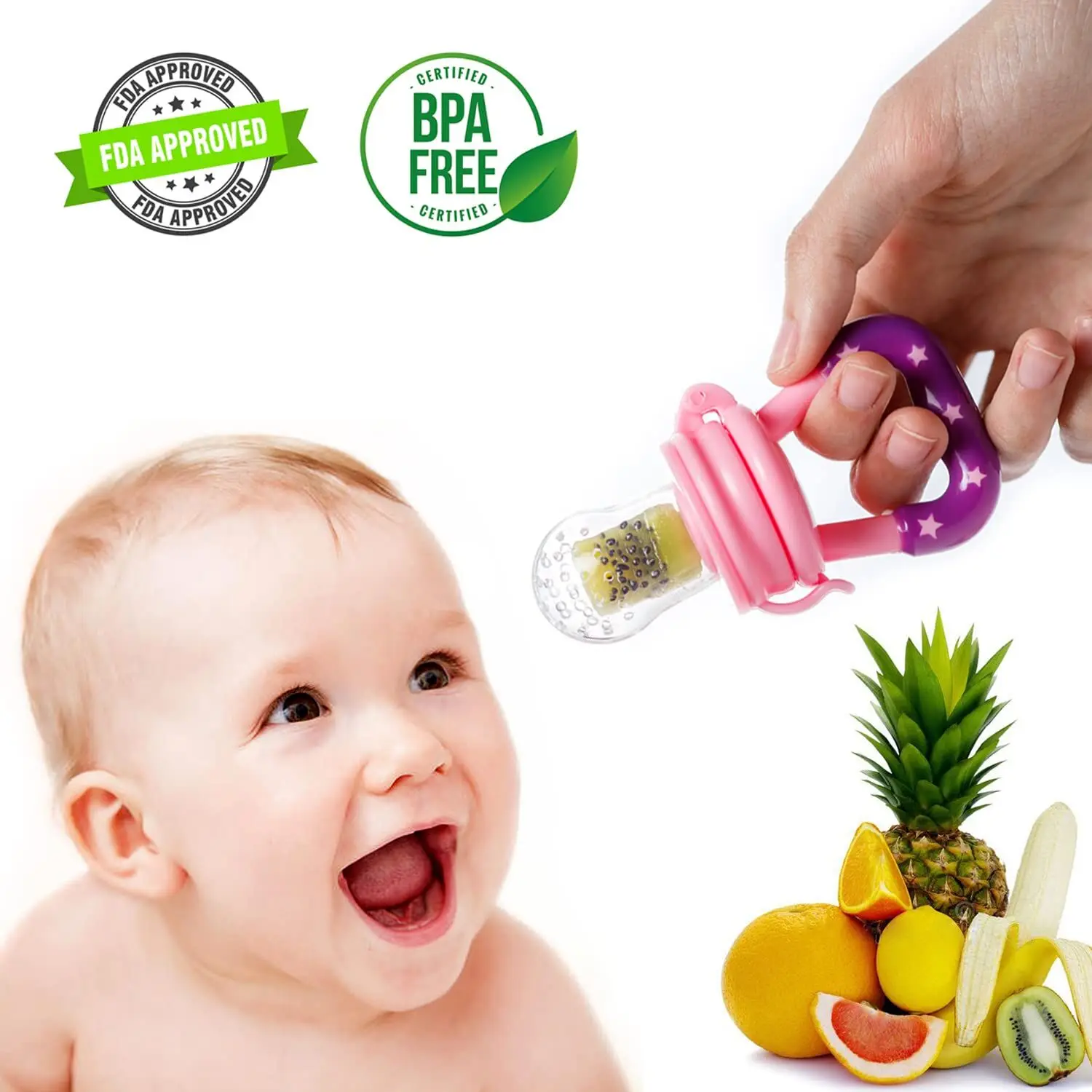 Baby Fruit and Vegetable Fun Children Bites Silicone Teething Stick Newborn Baby Rice Paste Infant Eating Fruit Aid Shenqi