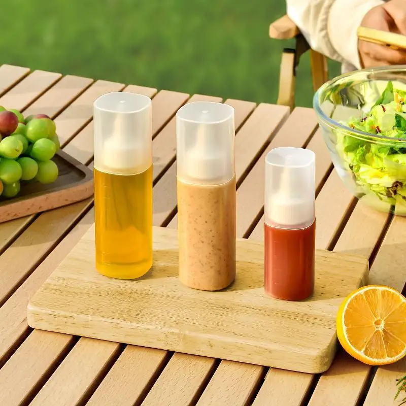 Mini Sauce Seasoning Box Portable Condiment Squeeze Bottle Oil Container Ketchup Mustard Dispenser Kitchen Picnic Bento Gadget