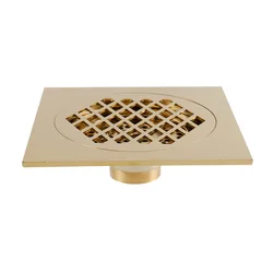 15x15cm Square Floor Drain Brass Antique/Brushed /Gold/Rose Gold/Black/Bronze/Red Bronze Bathroom Shower Room Floor Waste Drain