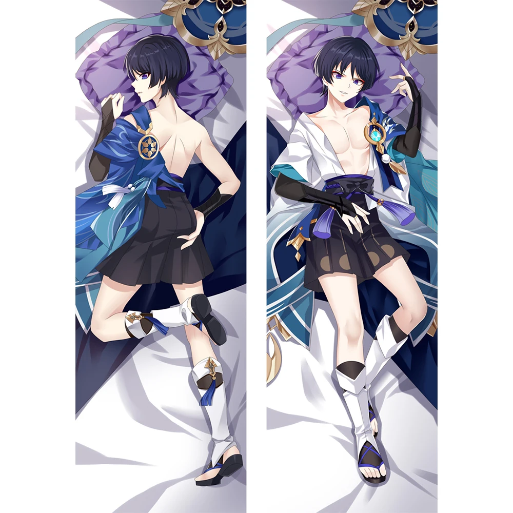 Wanderer Cosplay Dakimakura Body Pillow Case Anime Game Genshin Impact Hugging Pillow Scaramouch Pillowcase 2WAY Peachskin Cover