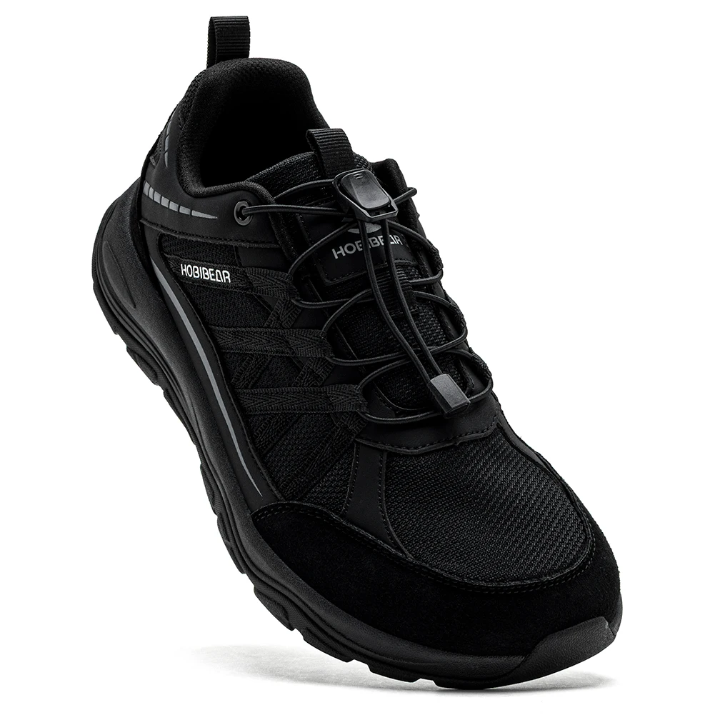 HOBIBEAR Unisex-Wanderschuhe mit breiter Zehenpartie, elastisches Band, Sneakers, Cross-Outdoor-Reise-Mesh-Laufschuhe für Männer und Frauen – Detail 6