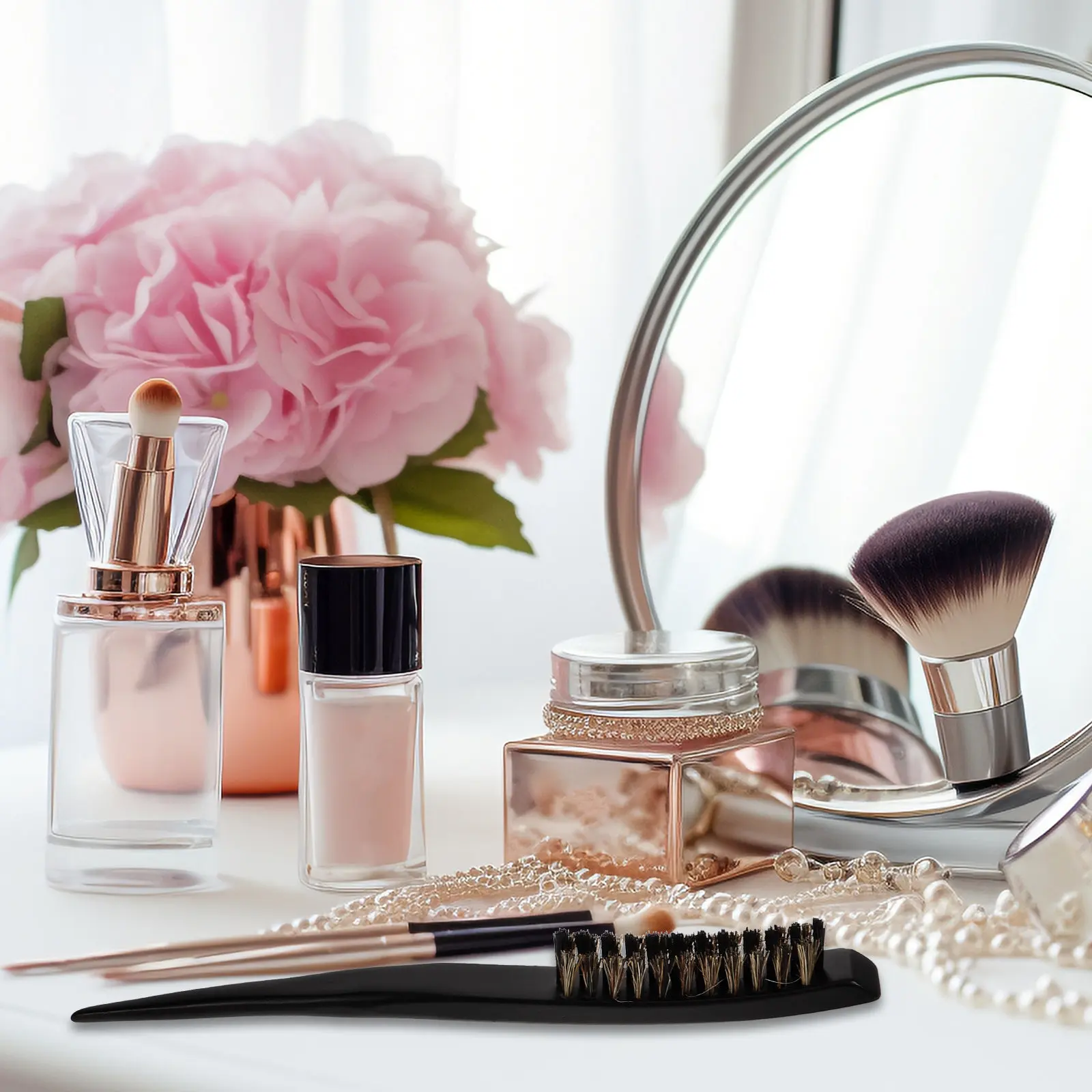 

Премиальная щетка из свиной щетины с деревянной ручкой, жесткая щетина, расческа для укладки и разглаживания волос, стайлер для укладки назад, для всех типов волос, для распутывания.