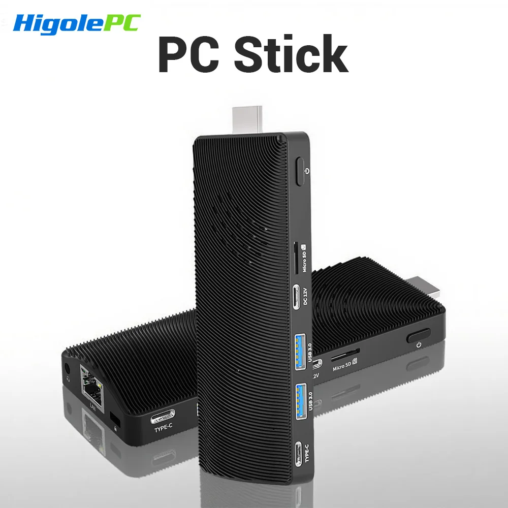 

Higole PC Stick Intel J4115 Mini PC Windows 11 WiFi5 4/8GB 64/128GB Fanless Desktop PC 4K Mini Computer TV Stick