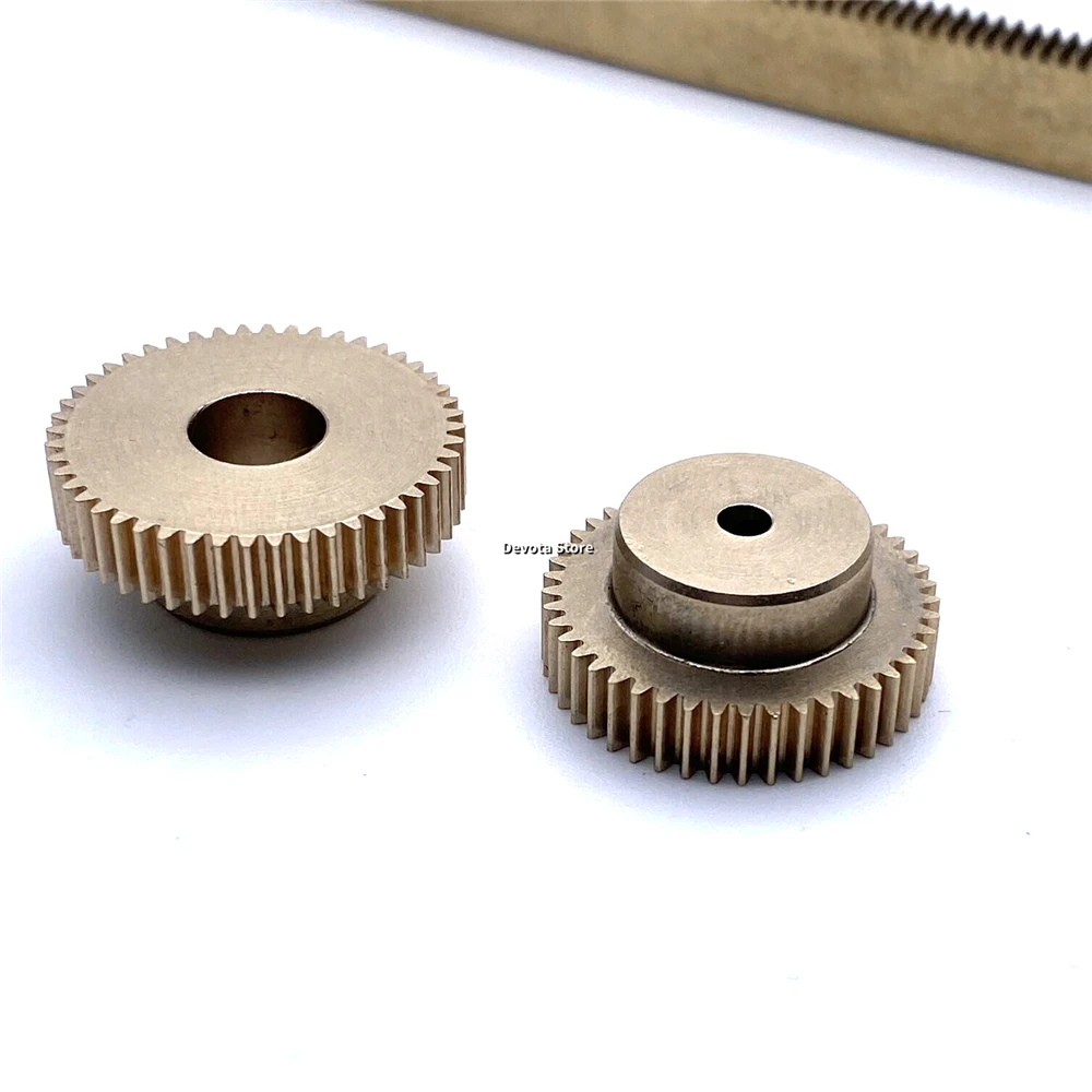 

0.5M 32-47 Teeth Step Copper Gear Convex Straight Tooth 8MM Keyway Parts 3/3.17/4/5/6/6.35/7/8/10MM Hole