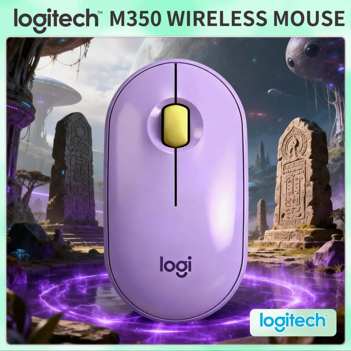 

Беспроводная Bluetooth-мышь Logitech M350, портативная, бесшумная, эргономичная, для Windows, Mac, настольного офиса, дома, работы