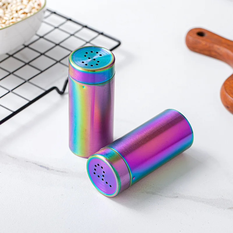 304 stainless steel dusting cylinder combination set cylindrical seasoning cylinder household kitchen restaurant pepper bottle
