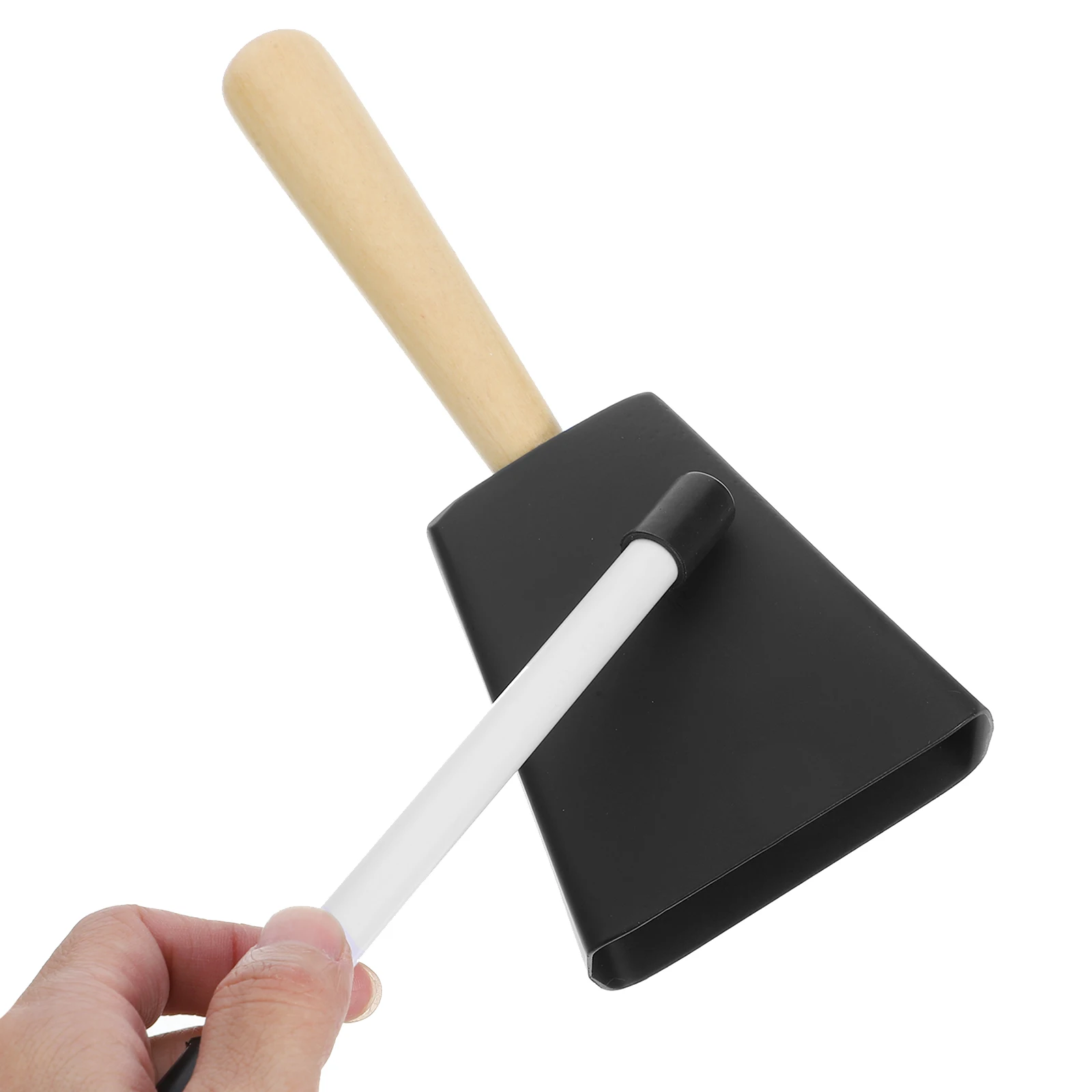 

Metal Kettle Bell with Handle Cow Musical Instrument Loud Cowbell Noise Maker Child