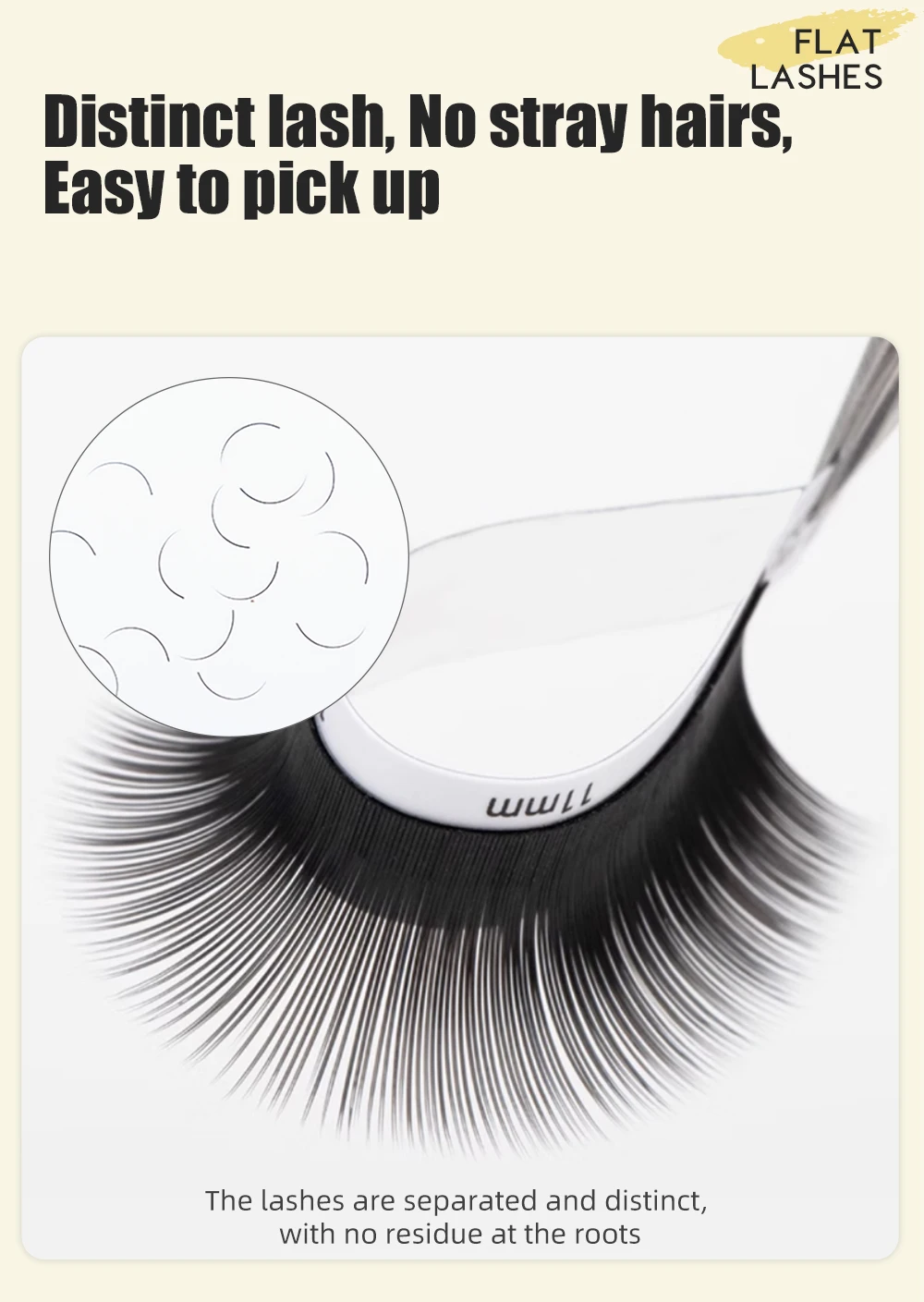 Yelix Ellipse Flache Wimpernverlängerungen Doppelspitze Zero Touch Luftig Weich 12 Reihen Tray Professionelle Salon- & Großhandelsware – Detail 9
