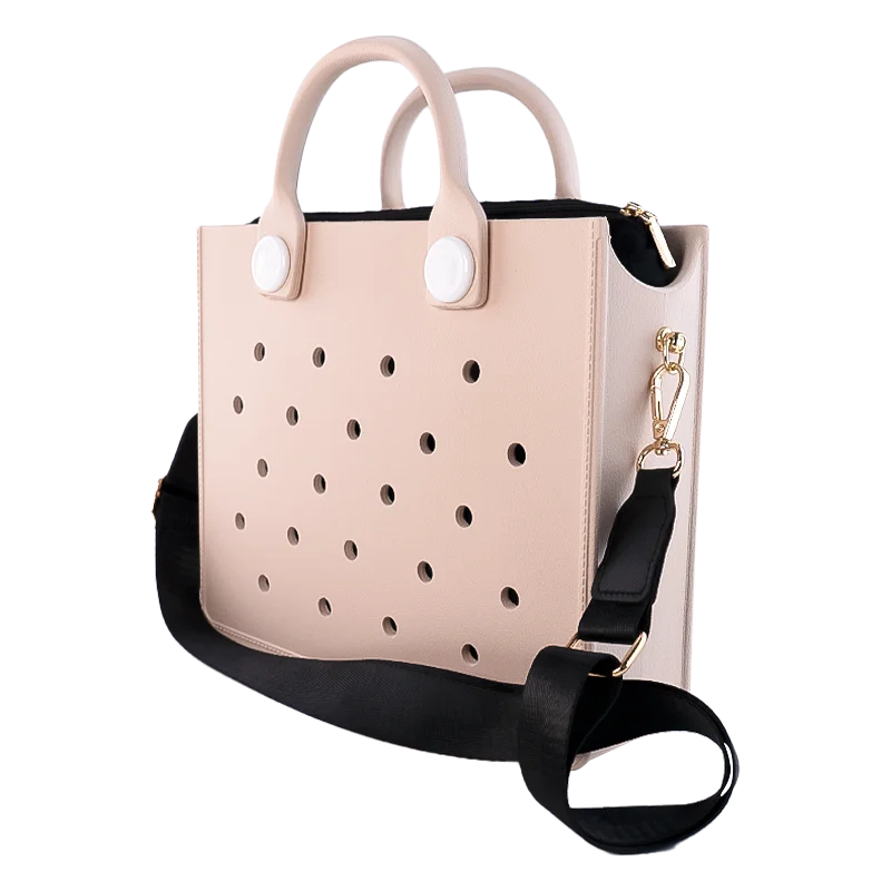 Personalized Decoration Women Tote Bag Fashion Outdoor Beach Bag Soft Rubber Female Travel Handbag Large Capacity Shipping Bag