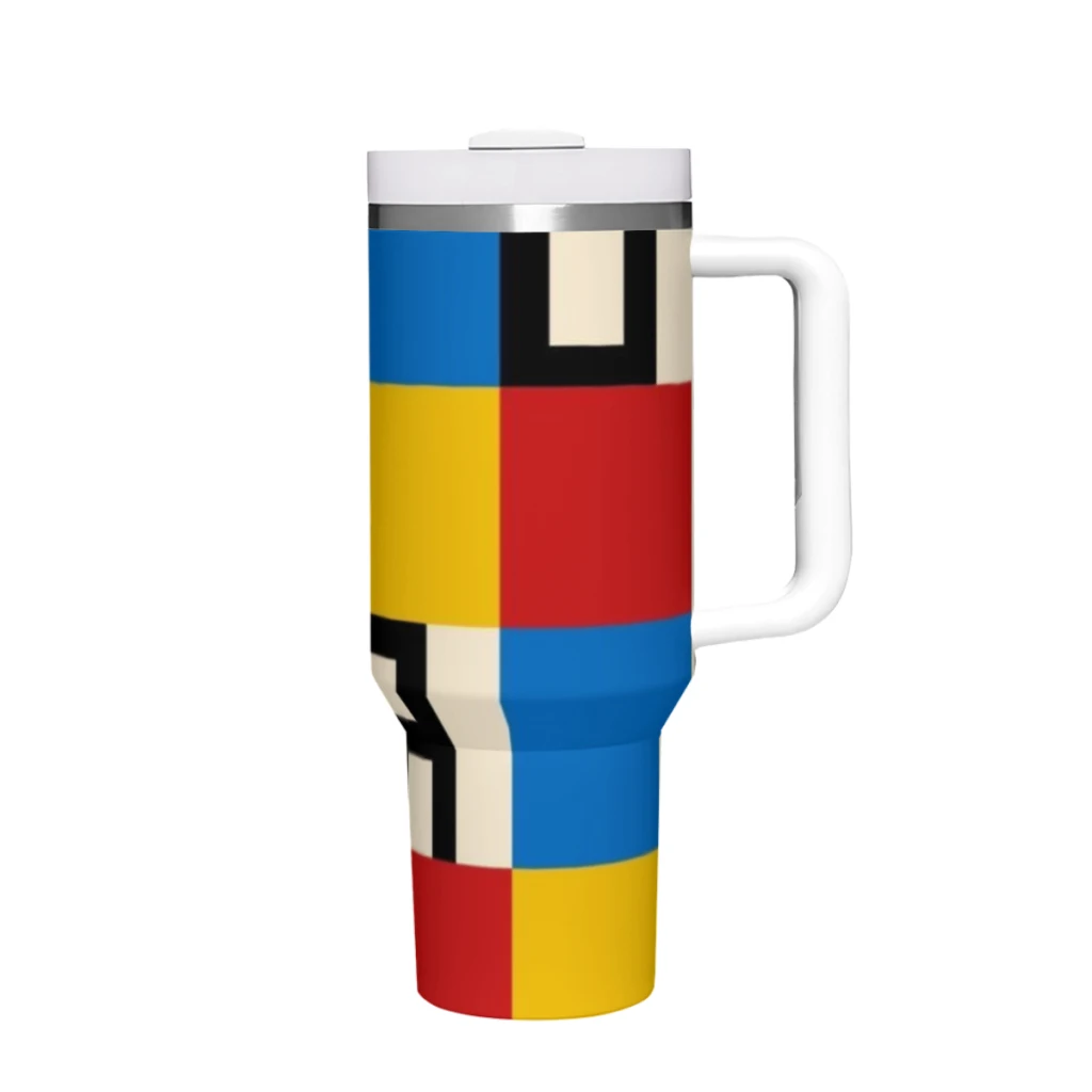 

Car Travel Mugs Modernist Bauhaus Geometric Stainless Steel 304 Tumbler Water Bottle 40oz/1200ml