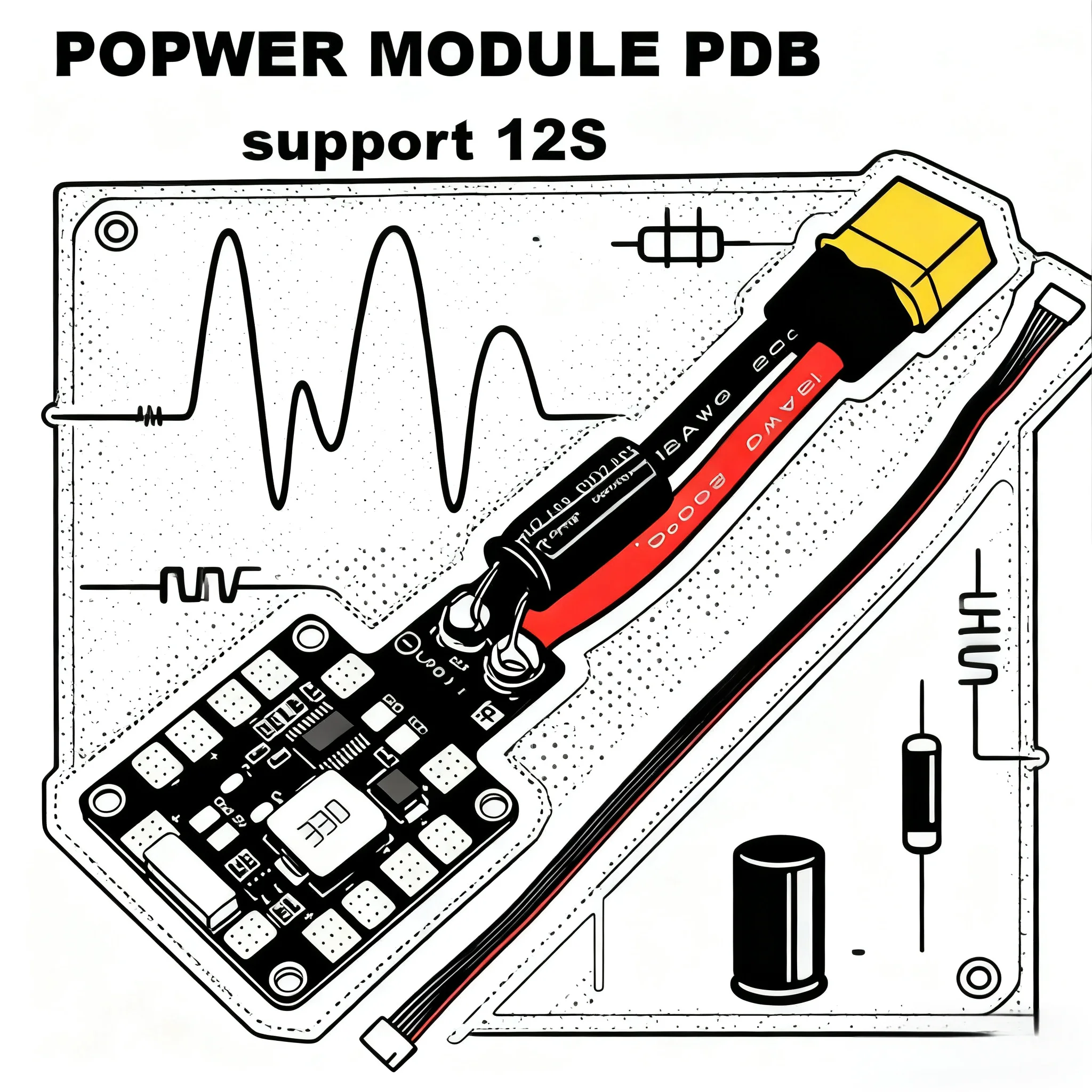 

FPV PM02 V3.2 Power Module (12S) For Pixhawk 6C 2.4.8 PX4 Ardupilot