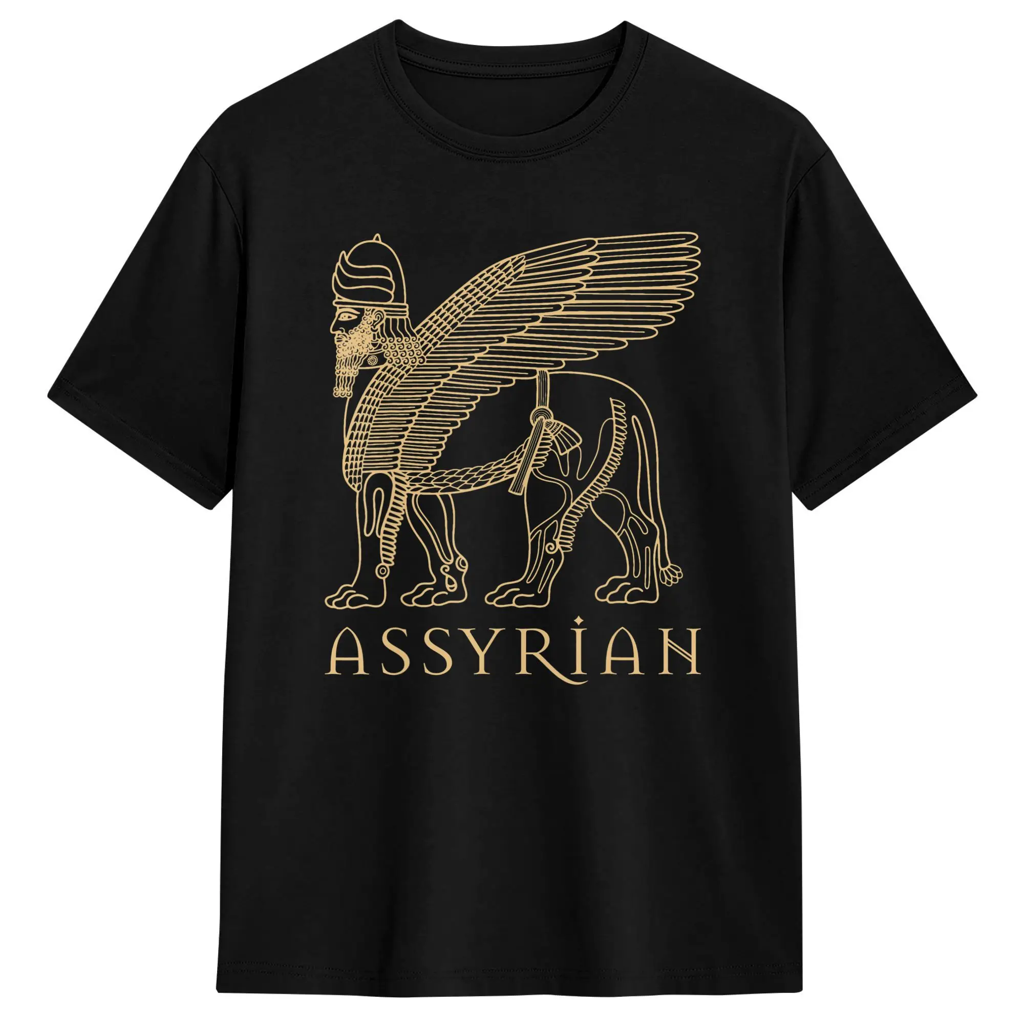 T-Shirt Lamassu Schedu Assyrian protective deity Ancient Sumerians T-Shirts Cotton Tshirt for Men Y2K Short Sleeve Top Tees