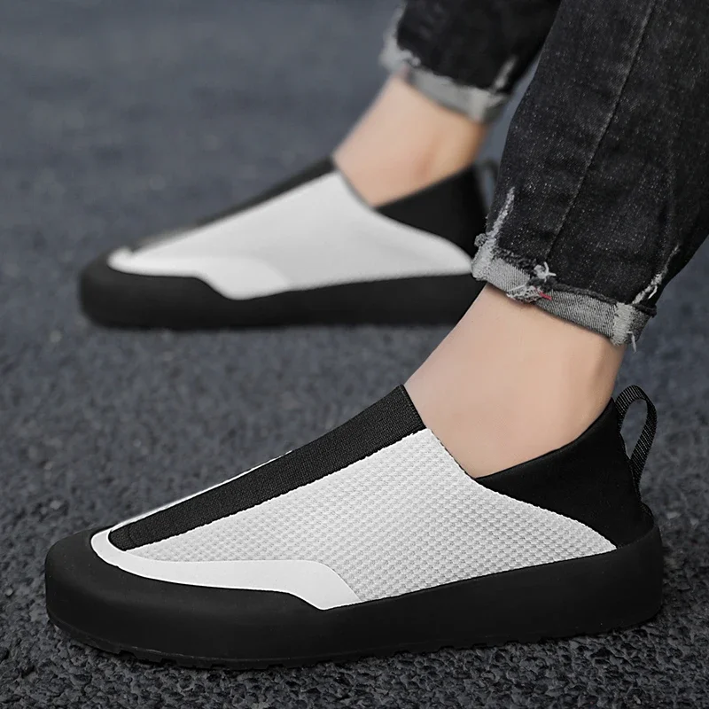 Nuova Sneaker Casual autunnale da uomo traspirante Slip on scarpe Mesh Outdoor Jogging scarpe da ginnastica per uomo scarpe sportive estive lavorate