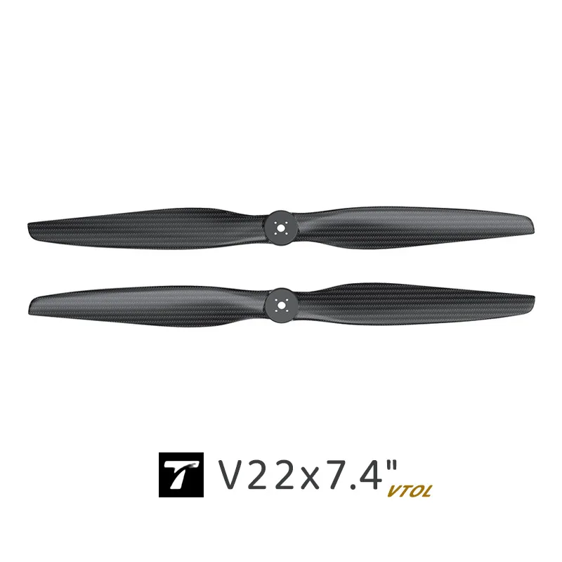 T-MOTOR V22 * 7.4 carbon fiber propeller, hanging VOTL multi-rotor, two-blade propeller drone propeller
