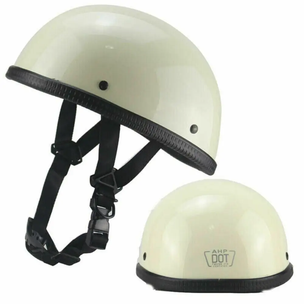 

Vintage Comfortable Beanie Helmet Lightweight Portable Half Helmet Cap German Style Riding Helmet Motorcycle MTB Scooter