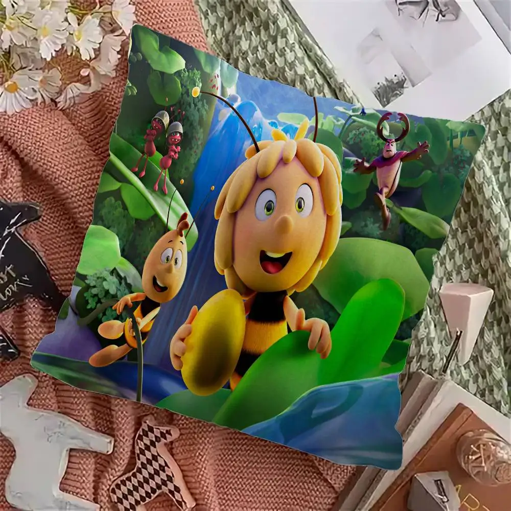 Almohada Bee M-Maya, regalo, decoración para el hogar, oficina, dormitorio, sofá, funda de cojín para coche, 45x45