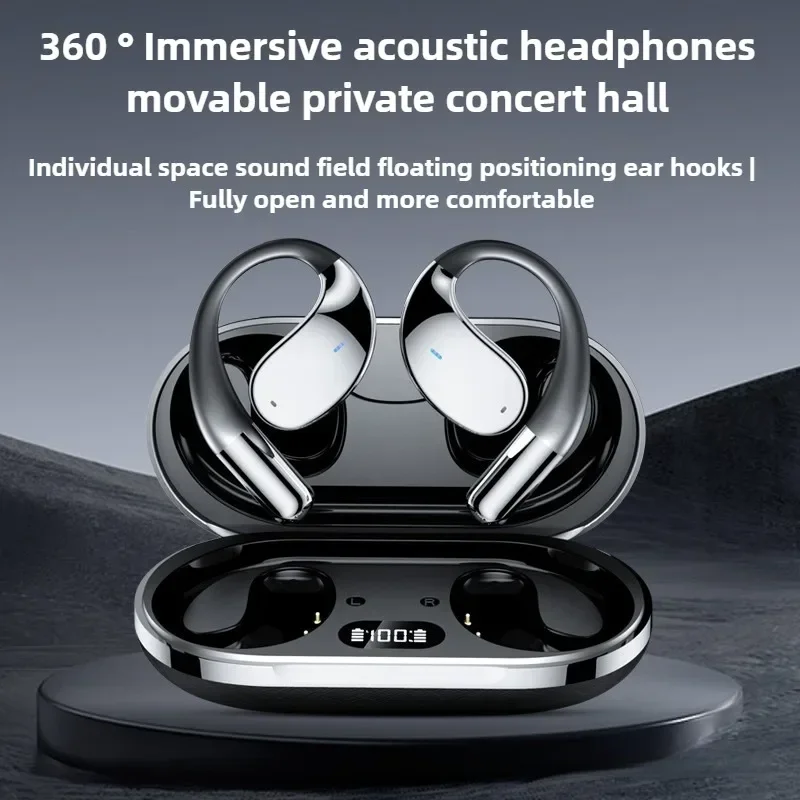 AI Translation YYK-Q39 Open Bluetooth Headset Ear Clip OWS Long Life Wireless Sports Headset Bilateral Stereo NFC Function