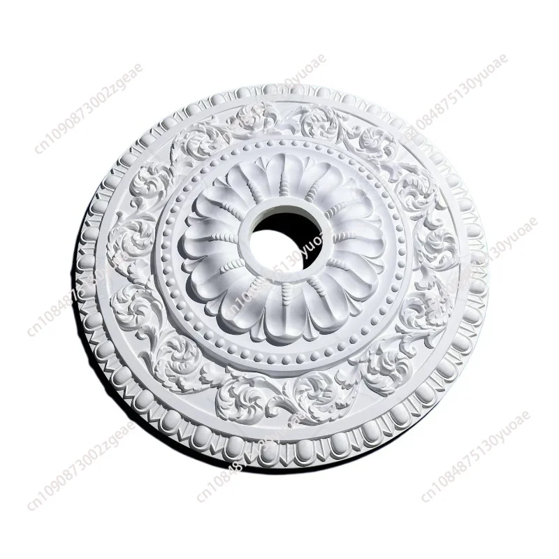 Polyurethane Chandelier Plate Rosette PU Decorative Ceiling Rose Pendant Lamp Base Decor Panel Wall Moulding Medallion