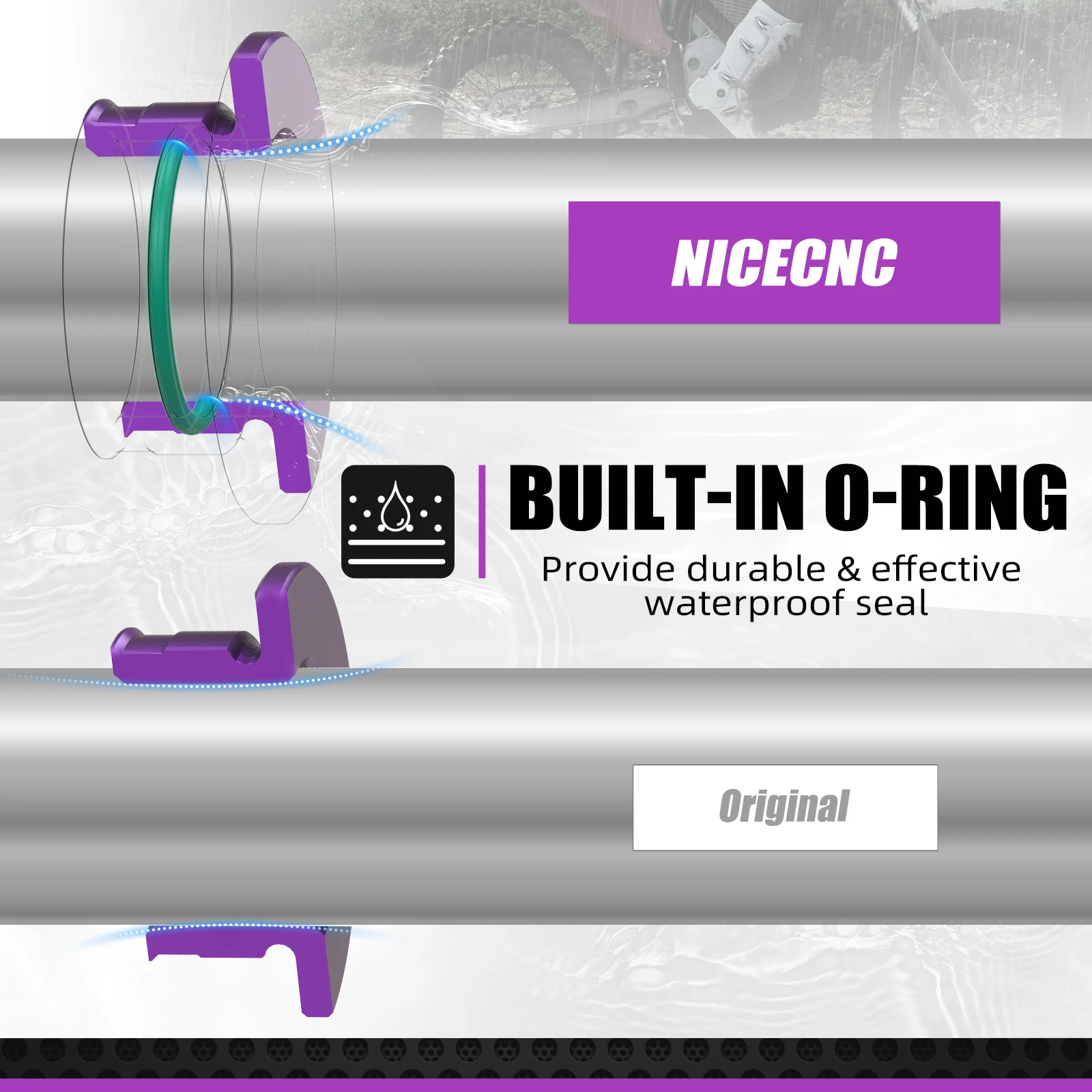 NICECNC For Stark Varg EX MX 2024-2025 Electric Bike Rear Wheel Spacers Hub Collars With O-rings 7075-T6 Aluminum Accessories