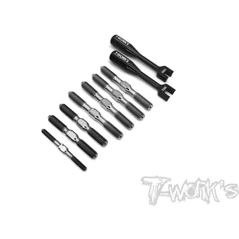 

Original T works TB-257 64 Titanium Turnbuckle Set ( For Serpent SRX8 Pro ) Professional Rc part