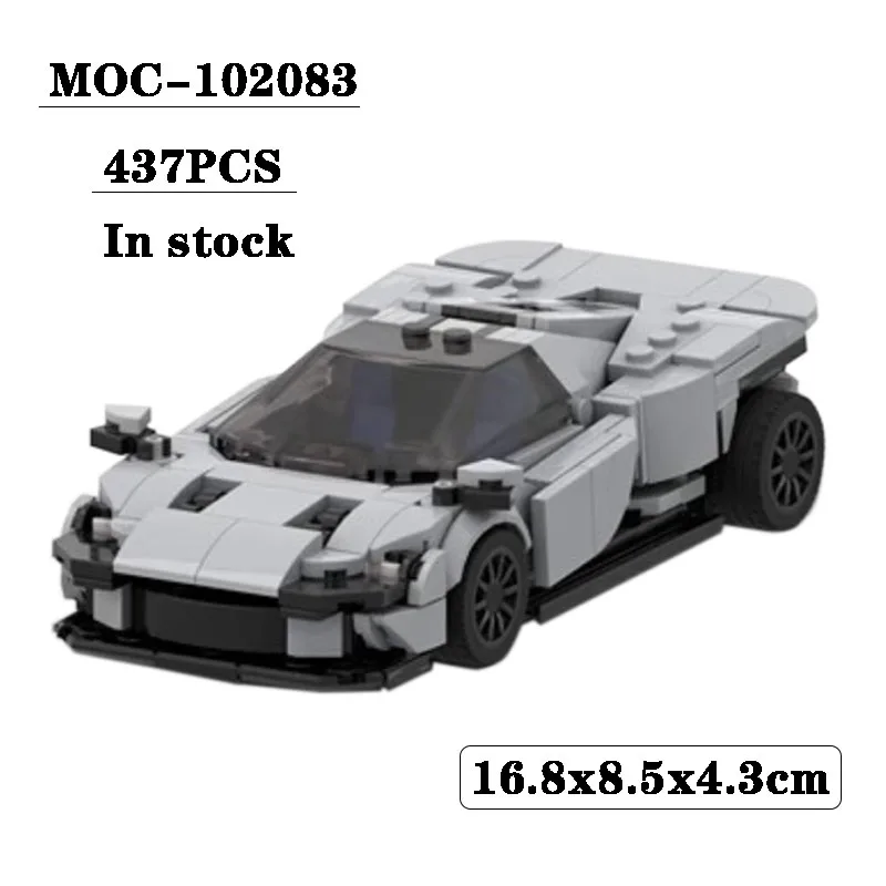 MOC-102083 Building Block 8 Grid Car Series Model Car Assembly 437PCS Children and Boys' Birthday Christmas Toy Gift Decoration