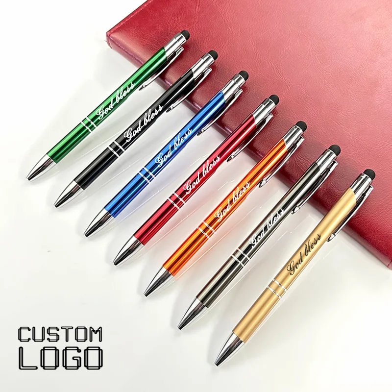 Personalized Custom Logo Metal Multicolor Ball Point Pen Business Advertising Office Pens Birthday Party Gift School Stationery