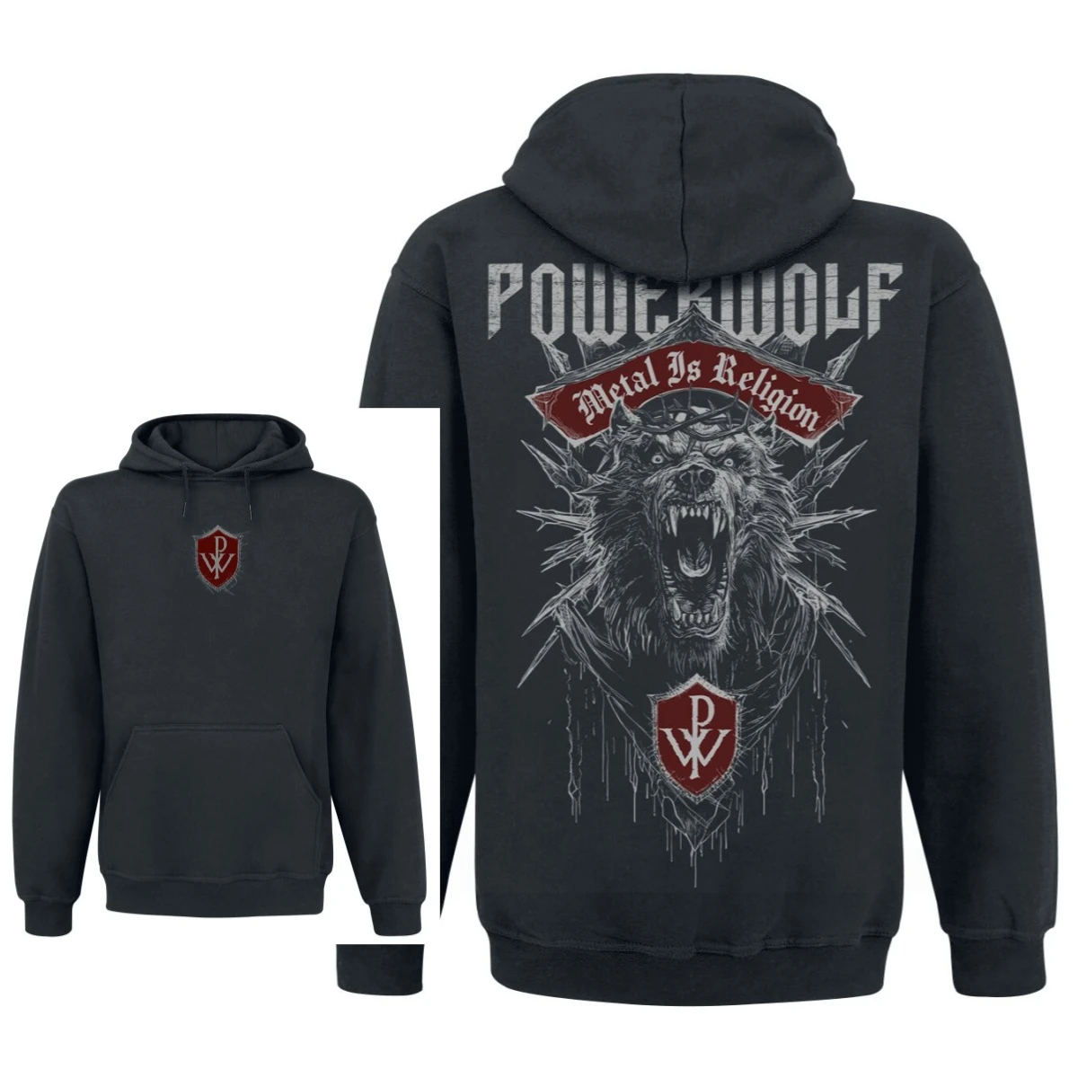 

Худи с принтом группы Powerwolf 2026 в ретро-стиле, унисекс, для осени и зимы
