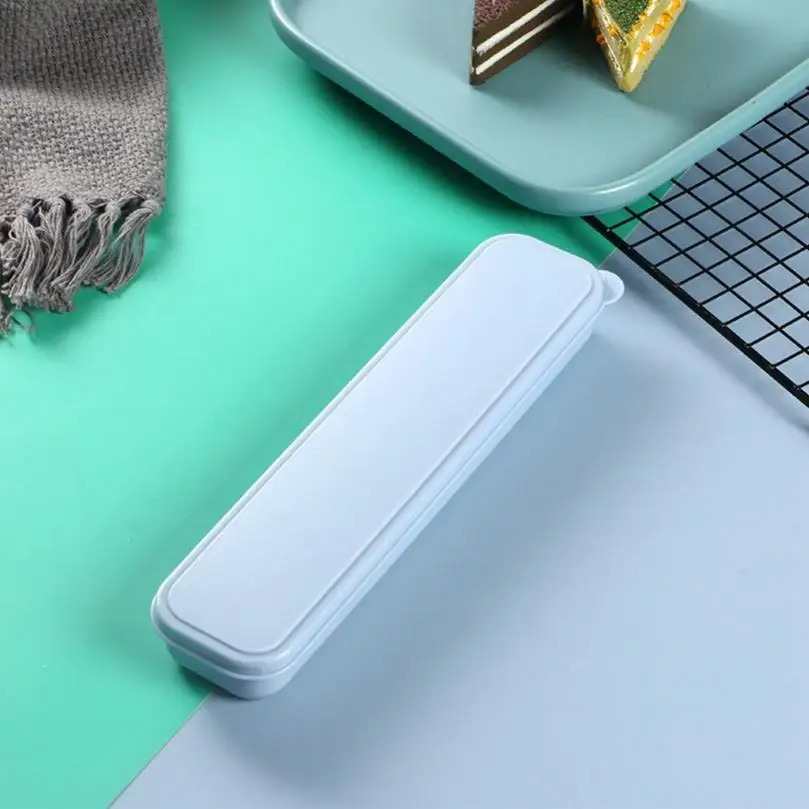 3 Colour Portable PP Material Internal Length 9.29 inches Tableware Storage Box for Cutlery Kit Travel Tableware Case