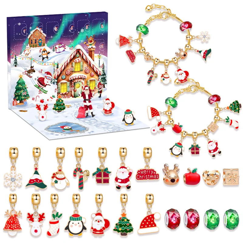 Jewelry Making Advent Calendar - Рождественский адвент-календарь, подарочная коробка, креативный браслет