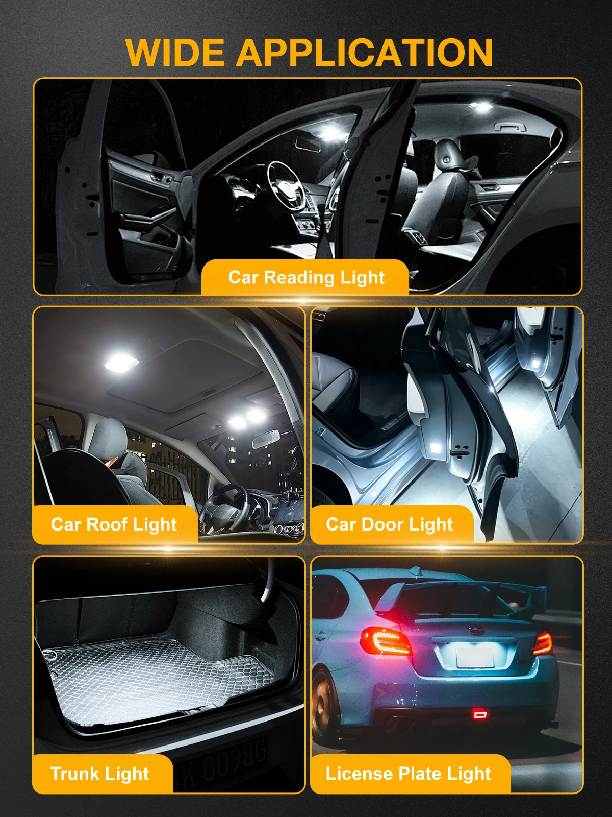 31mm 36mm 39mm 41mm Festoon Halogen Bulb C5W C10W Car Interior Dome Light 6V/12V White Replacement Lamp License Plate Map Light