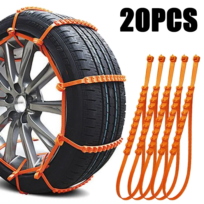 

Winter Car Wheel Snow Chains Universal Auto Outdoor Snow Tire Tyre Anti Skid Chain Emergency Antiskid Car Accessories 5/20/40Pcs