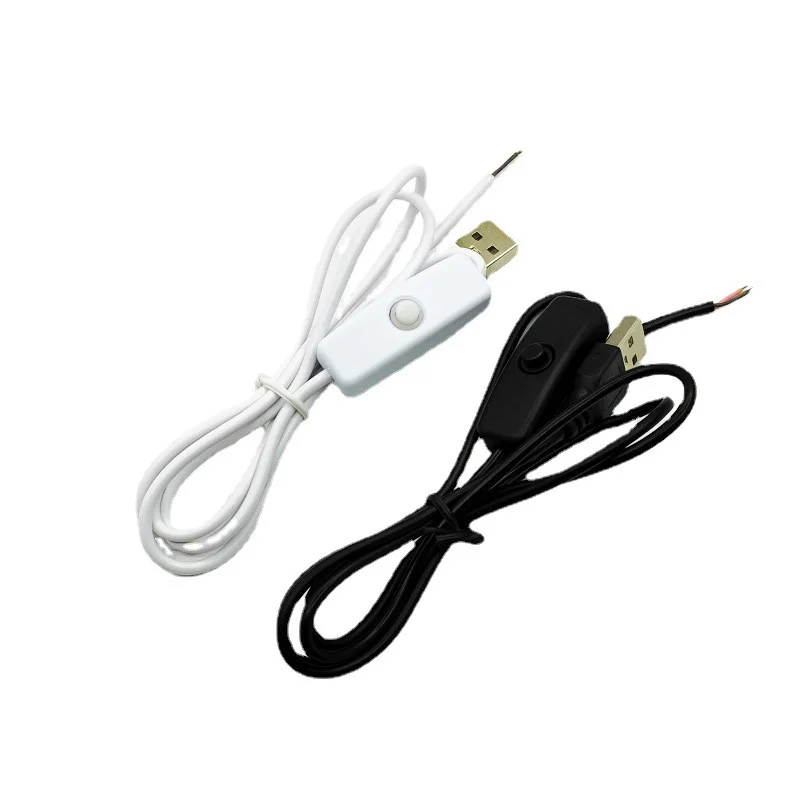 5V 1.5M USB ON/OFF Switch Extension Cable Wire Male To  2 Pin Wire For LED Hard Strip Lamp, Fan, Night Light, Diy Connecting