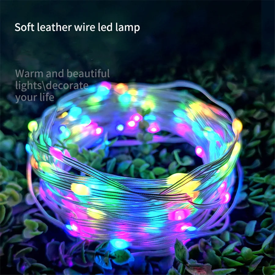 New 20M USB Smart BT/App Control Christmas Tree Fairy Light Outdoor RGB Copper Wire String Light for Party Wedding Garland Decor