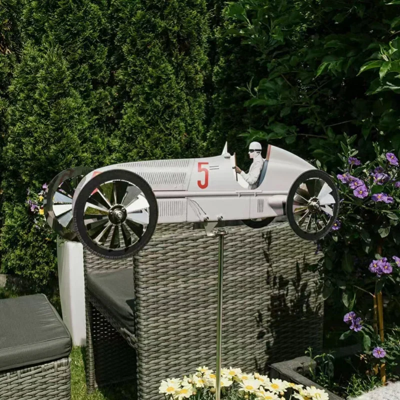 Metal Wind Spinners for Outdoor Garden, Garden Racer, Patio Decoration, Plant Accessories, Backyard, Windmill Direction