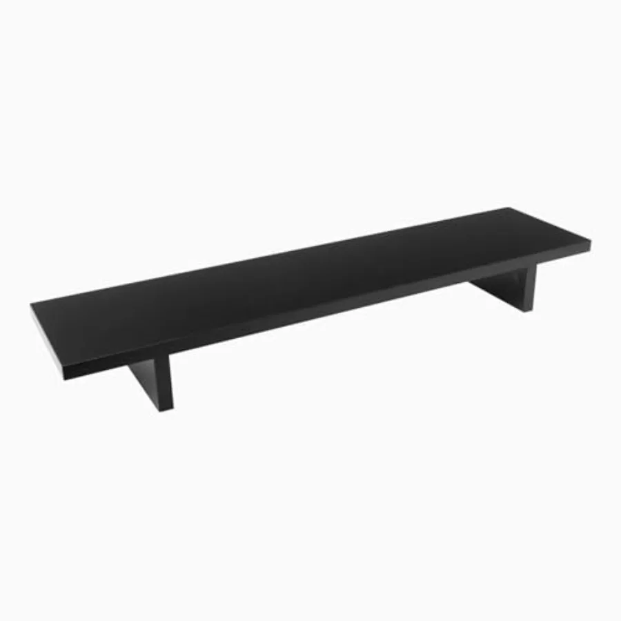 Monitor Stand for Desktop - Black Aluminum with Adjustable Height and Ergonomic Design
