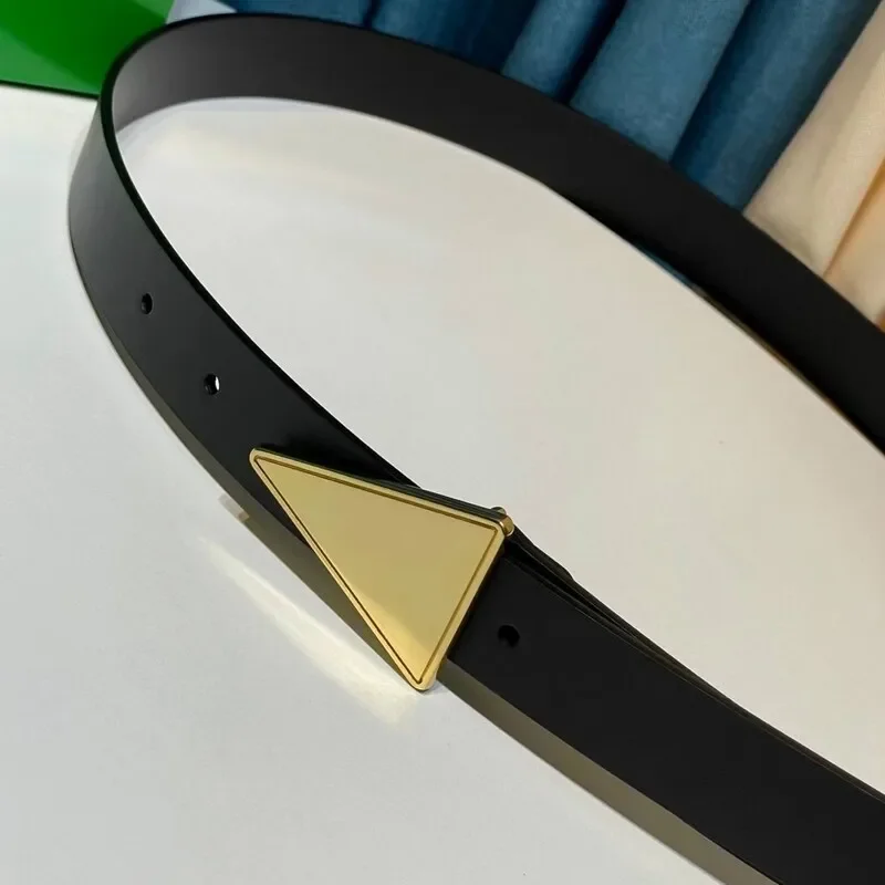 

Colorful summer cowhide Waist sash 2.5 triangle plate buckle style belt high-quality women's denim fashion skirt belt