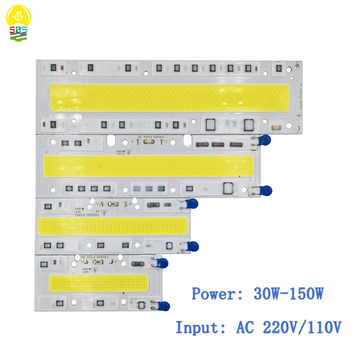 

SUMBULBS AC 110V/ 220V COB LED Smart IC Chip 150W 100W 70W 50W 30W COB LED Bulb Lamp Light Source Warm Cold White for Floodlight