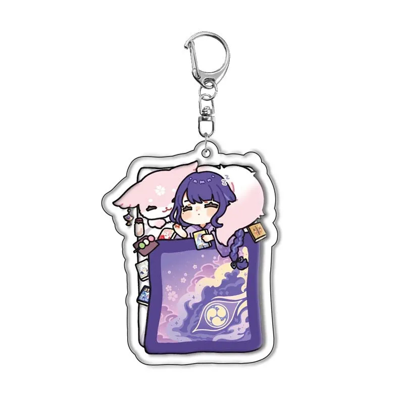 Wendy Kerry Sugar Mona Acrylic Keychain Key Ring Animation Game Peripheral Cartoon Character Backpack Pendant for gifts