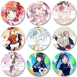 LoveLive!SuperStar!!Ping An Pansy Tang Coco Round Brooch Clothing Lapel Pin Souvenir Soft Button Decorative Hat Badge