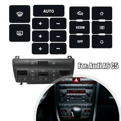 1pc Car Interior Air Condition Button Protection Decals Matte Black Car A/C Climate Control Button Repair Sticker for Audi A6 C5