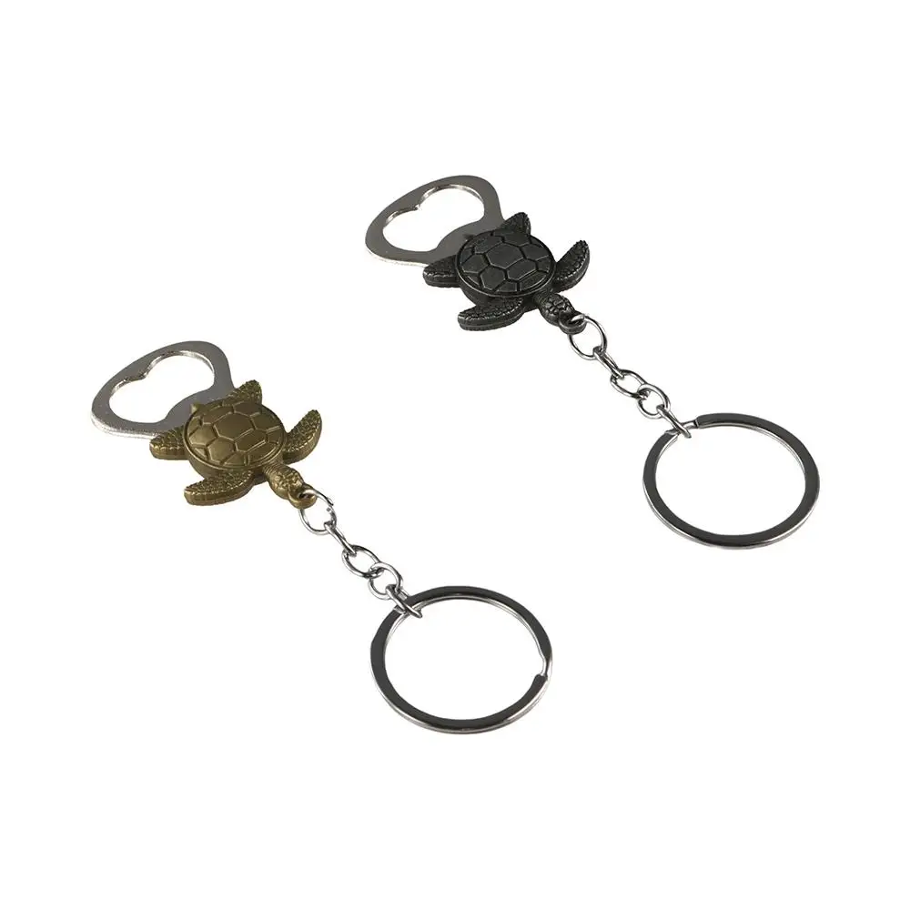 Frog Wolf Turtle Bottle Opener Hanging Pendant Bronze Color Metal Lion Keyring Metal Key Holder Beer Opener Keychain Party Favor