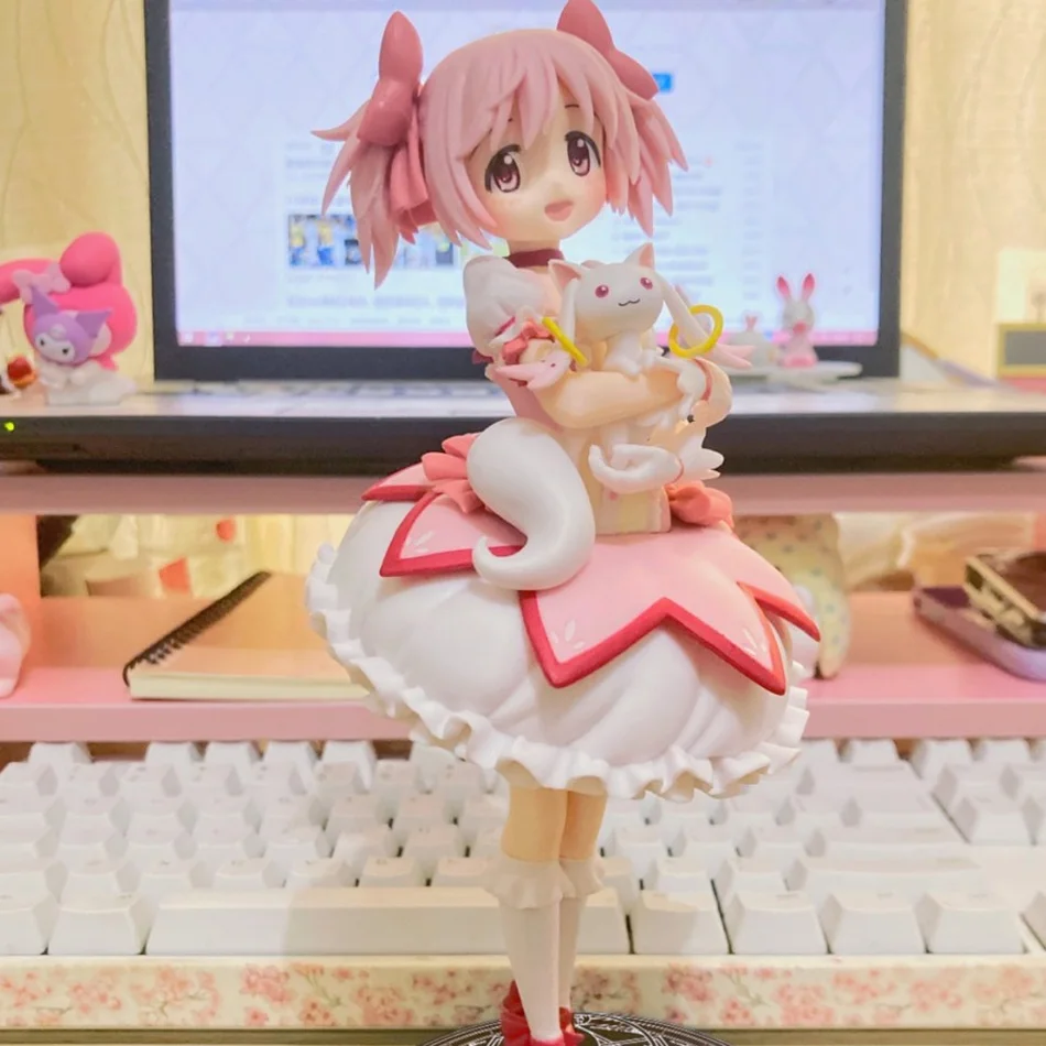 Hot 18CM Puella Magi Madoka Magica Aniem Figure Kaname Madoka Magic Girl PVC Anime Action Figures Model Cartoon Model Toy Gifts