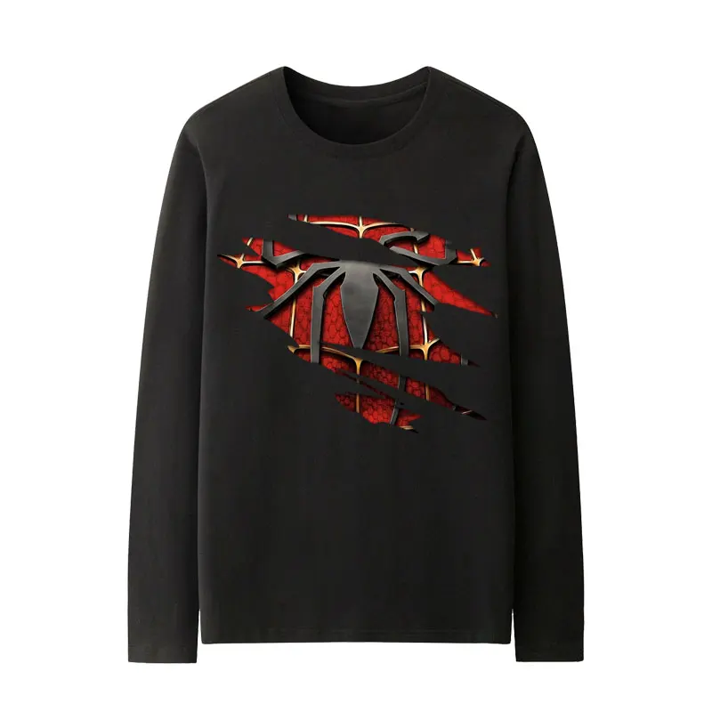 Marvel Authorizes The Long-sleeved Male Avengers Spider-Man Iron Man and The Hulk with Pure Cotton Prints All Saints' Day