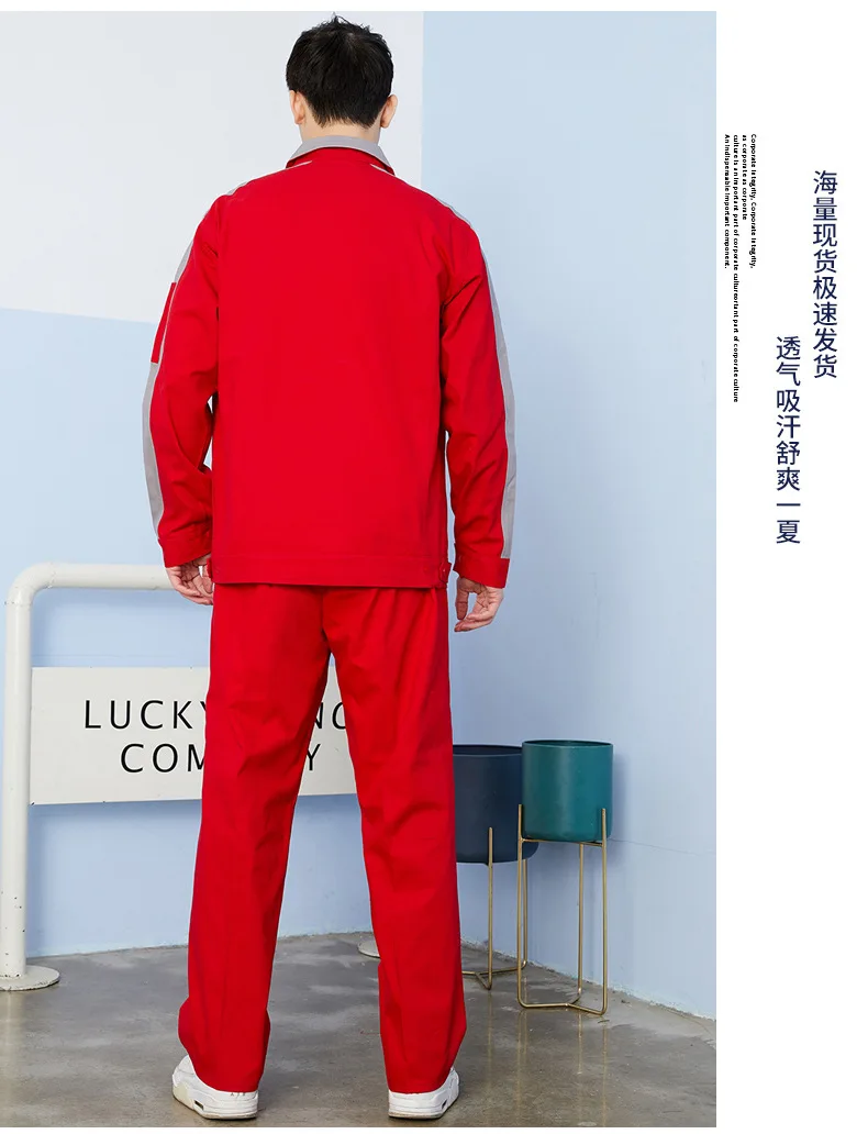 作業服セット作業服綿 100% 労働者つなぎ服作業員制服車のワークショップ溶接スーツ機械式 repqairman スーツ