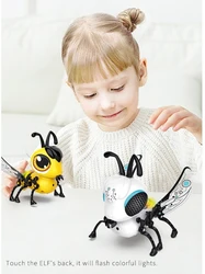 Sound And Light Pet Assemble Stem Toy DIY Touch Induction Bee Electric Pet Recharge Toy Interactive Toys For Kids Children's Toy