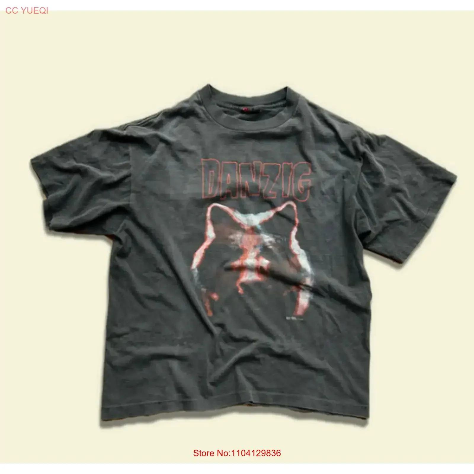 Vintage Danzig Lucifuge 1991 T Shirt vintage Washed Casual Slightly graphic homme Comfortable fashion Breathable Stylish