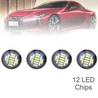 4X White DC12V 15W Eagle Eye LED Daytime Running DRL Backup Light Car Auto Signal Reverse Stop Lamp 23MM