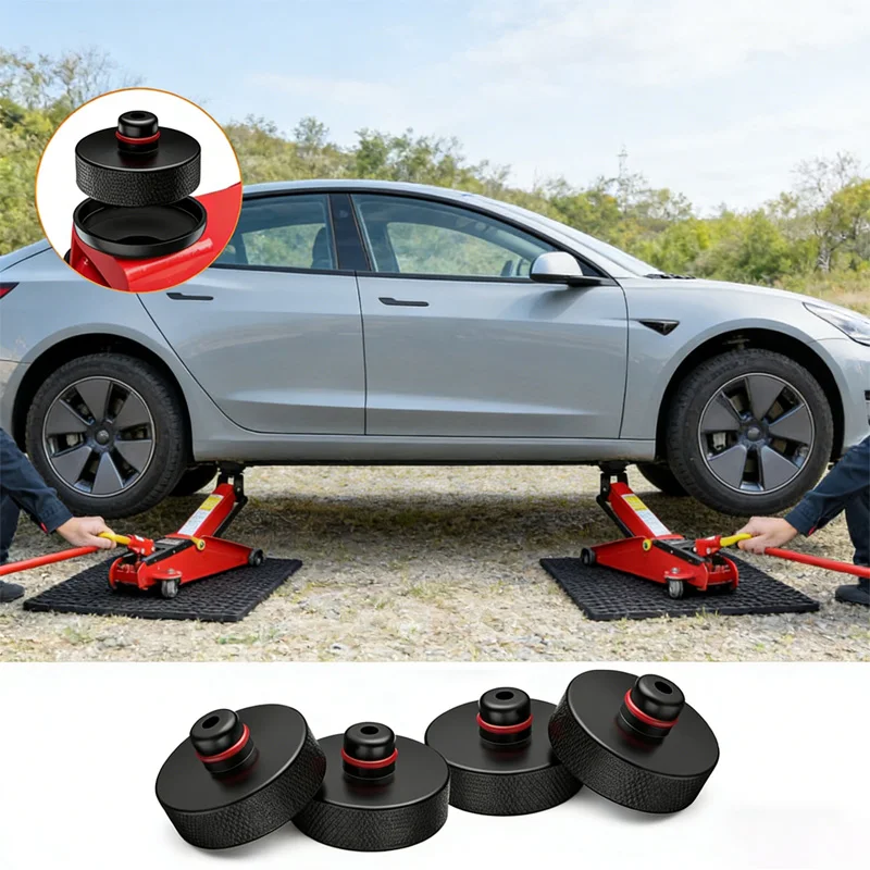 

For Tesla Car Accessories 4pcs Lifting Jack Pad For Tesla Model 3/S/X/Y/Y Juniper Heavy Duty Rubber Lift Pucks 2013-2026