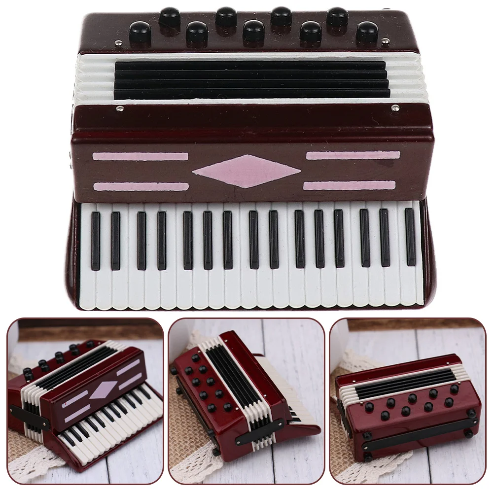 

Musical Toys Miniature House Dollhouse Accordion Children’s Model Simulated Instrument Decor